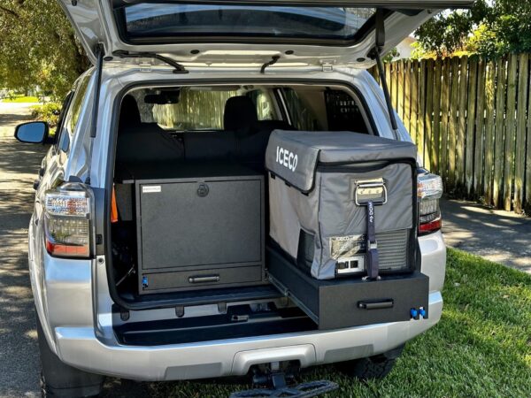 Drawer System for Toyota 4Runner 5th Gen with cutting board, fridge slide and stove