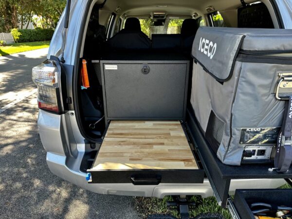 Drawer System for Toyota 4Runner 5th Gen with cutting board, fridge slide and stove