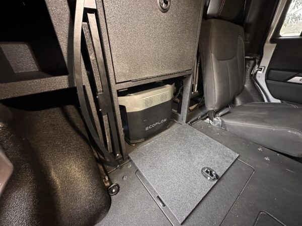 Ecoflow power station integrated into back of drawer system
